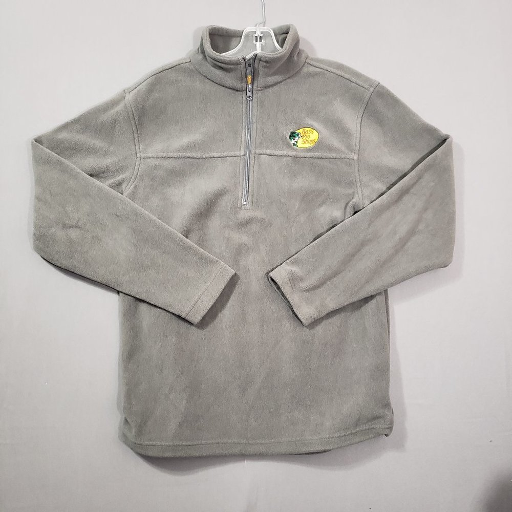 Bass Pro Shops Mens 1/4 Zip Longsleeve fleece pullover sweater, Size Small